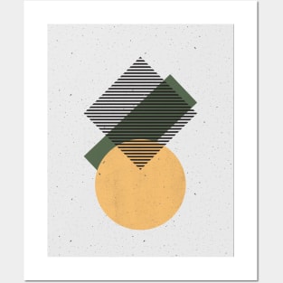 Minimalist Illustration Geometric Shapes Inspired by Malevich Posters and Art